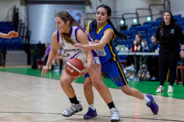 Marist Dundalk’s Elahna Faapito with Sheila Ni Laoire Nic Aodh of Colaiste Ide. Marist Dundalk’s Elahna Faapito with Sheila Ni Laoire Nic Aodh of Colaiste Ide.