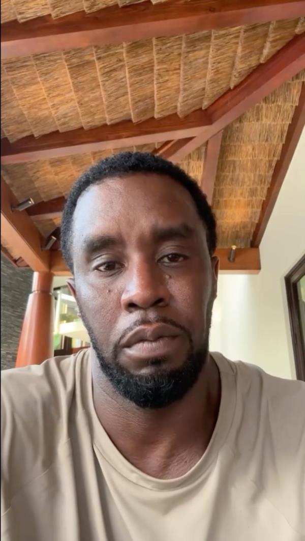 Diddy in a still picture taken from his apology video