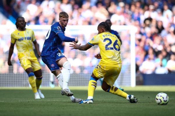 Cole Palmer pictured in action for Chelsea against Crystal Palace