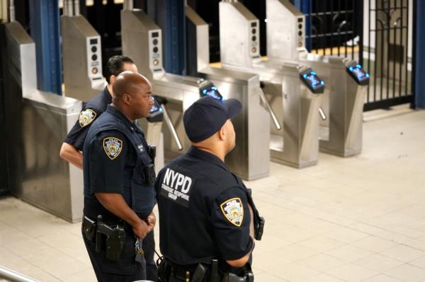 Officers followed Murphy down a subway tunnel before arresting him.