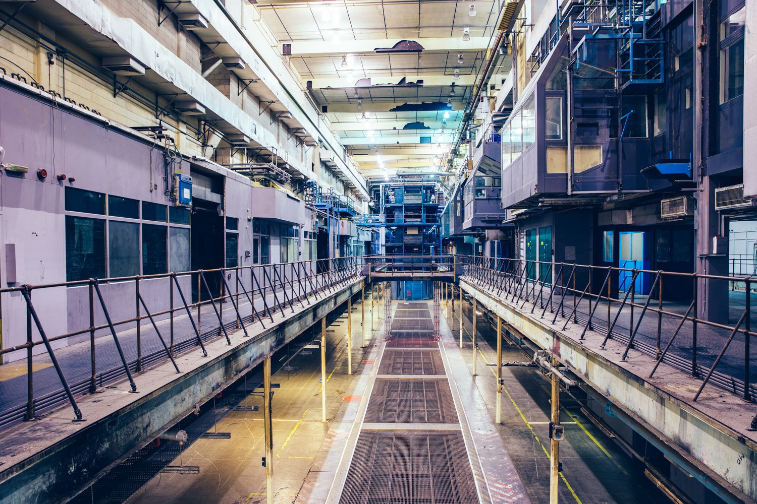An interior view of Printworks event venue in London.
