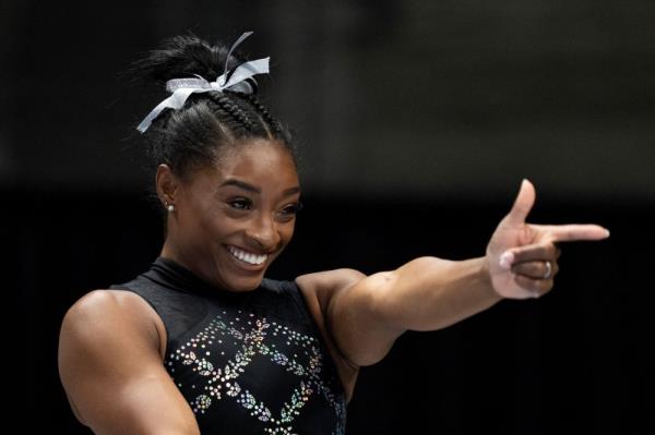 Dazzling Simone Biles wins record eighth US all-around gymnastics title