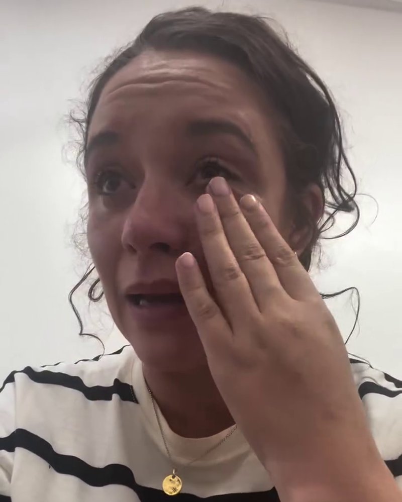 Charlotte Chilton crying in an Instagram video