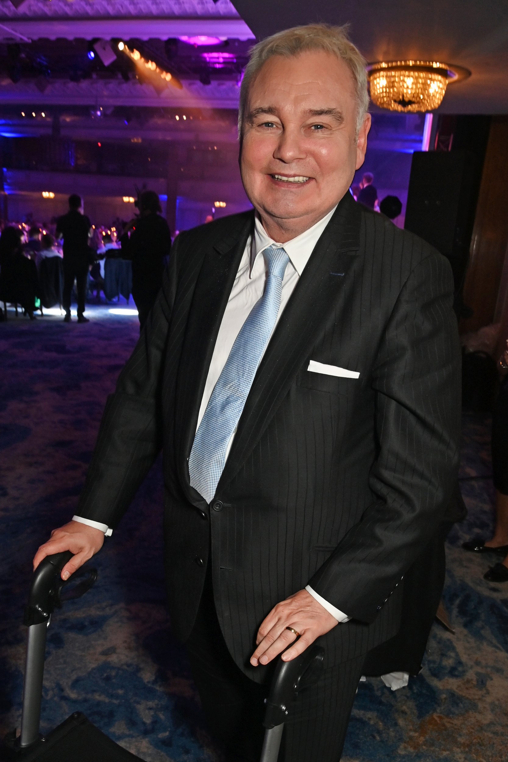 Eamonn Holmes using walking aid
