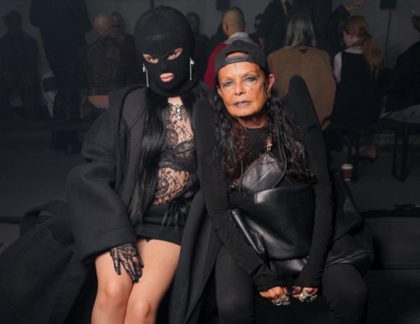 Camila Cabello and Michele Lamy pose at Paris Fashion Week