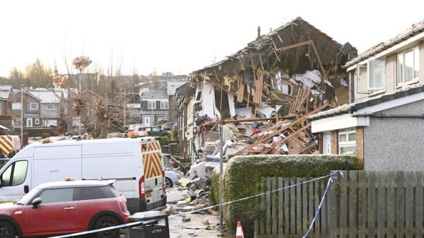The scene on Baberton Mains Avenue, Edinburgh, after an 84-year-old man has died following an explosion at a house on Friday night. Picture date: Saturday December 2, 2023.