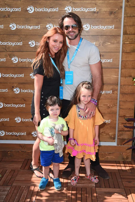Una Healy and Ben Foden with their children