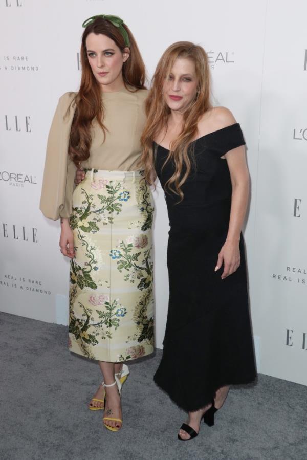 Riley Keough and Lisa Marie Presley in 2017.