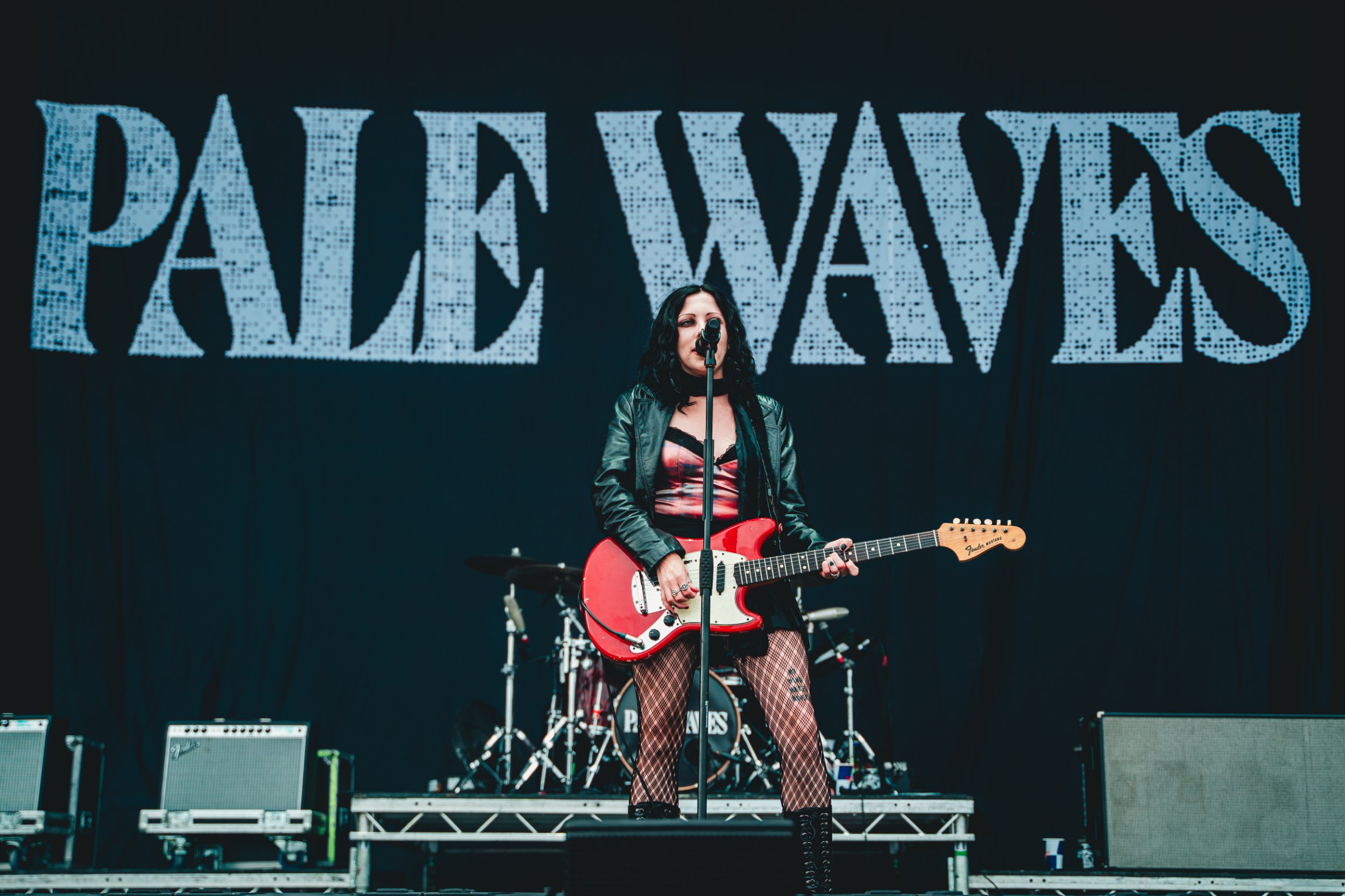 Heather Baron-Gracie of Pale Waves performs on day three of Y Not Festival 2024