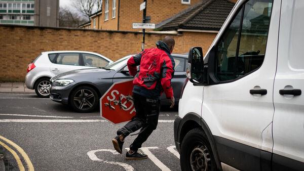 Second arrest after Banksy street art stop sign removed from pole