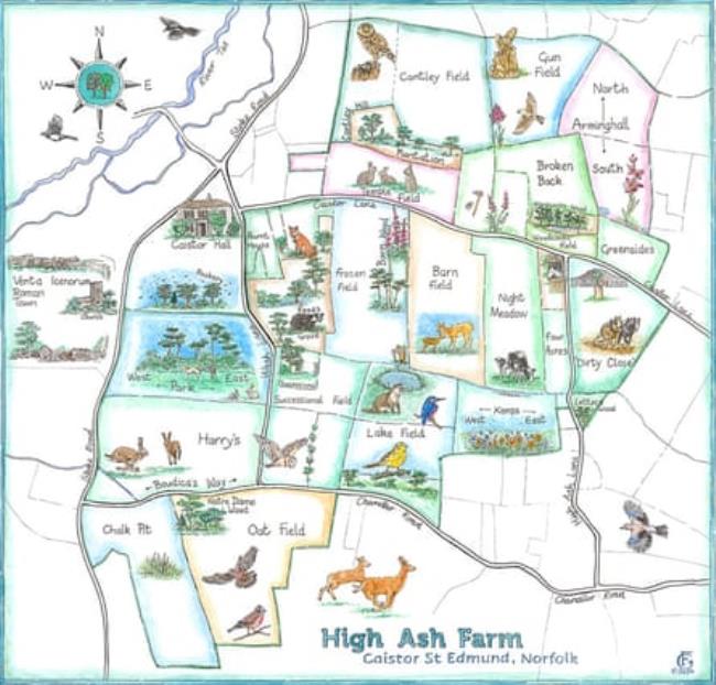 ‘A local artist has helped create a new map of the farm, with illustrations that bring the boundaries to life’