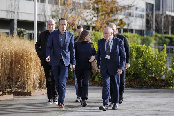 NUJ Irish Secretary Seamus Dooley, front right, and RTÉ trade union officials head into a meeting with Kevin Bakhurst. RTÉ's reforms should not come at the cost of opportunities for journalists who do such good work at the broadcaster. File picture: Liam McBurney/PA NUJ Irish Secretary Seamus Dooley, front right, and RTÉ trade union officials head into a meeting with Kevin Bakhurst. RTÉ's reforms should not come at the cost of opportunities for journalists who do such good work at the broadcaster. File picture: Liam McBurney/PA