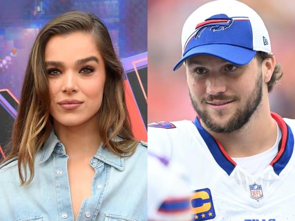 Hailee Steinfeld, left, and Josh Allen.