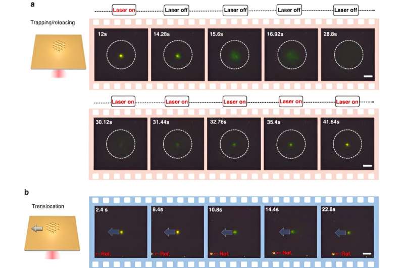 CRISPR-powered optothermal nanotweezers
