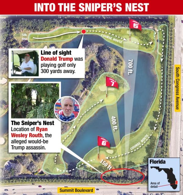 map of wher<em></em>e attempted assassin was at trump golf course