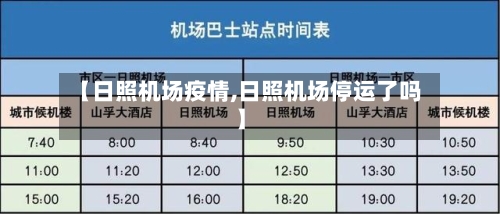 【日照机场疫情,日照机场停运了吗】-第2张图片