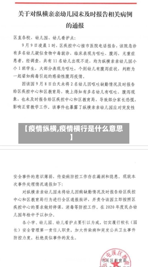 【疫情纵横,疫情横行是什么意思】