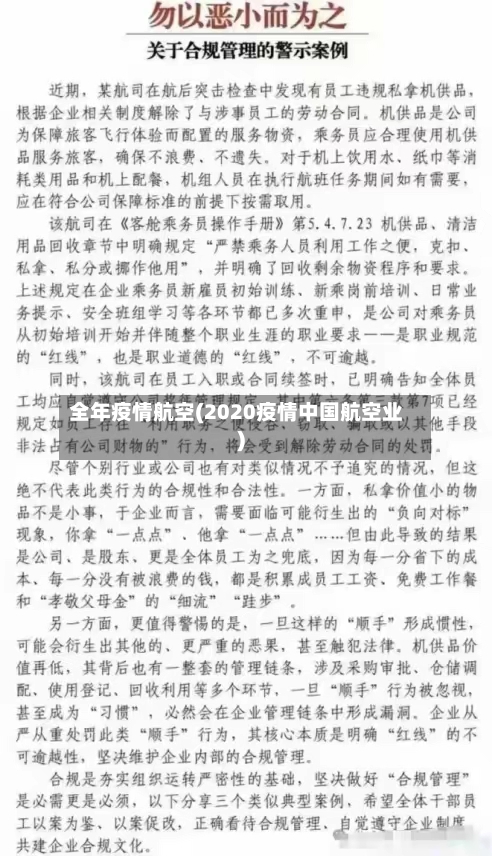 全年疫情航空(2020疫情中国航空业)