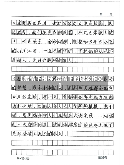 【疫情下模样,疫情下的现象作文】