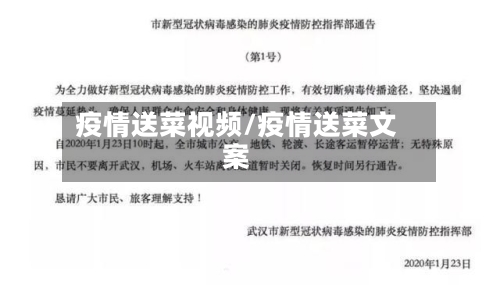 疫情送菜视频/疫情送菜文案