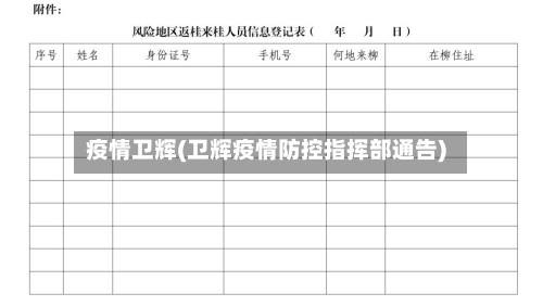 疫情卫辉(卫辉疫情防控指挥部通告)-第3张图片
