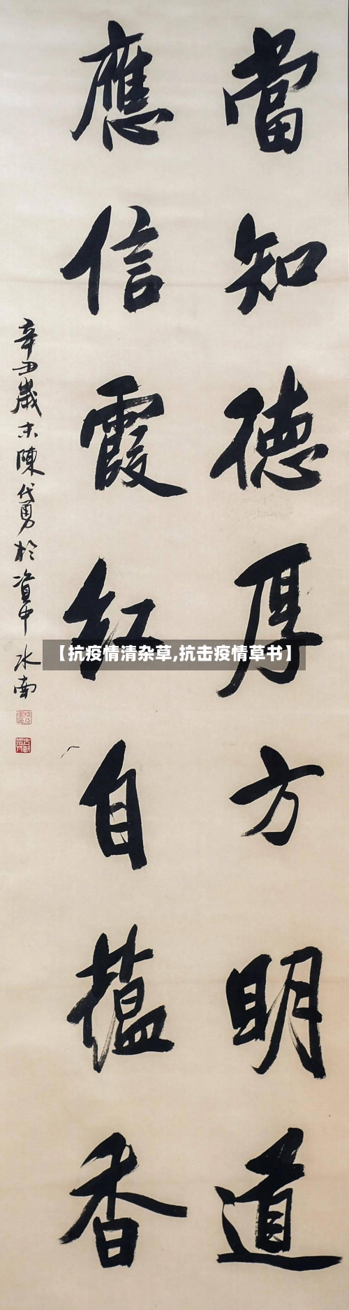 【抗疫情清杂草,抗击疫情草书】