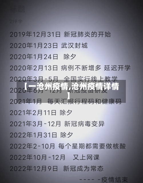 【一沧州疫情,沧州疫情详情】