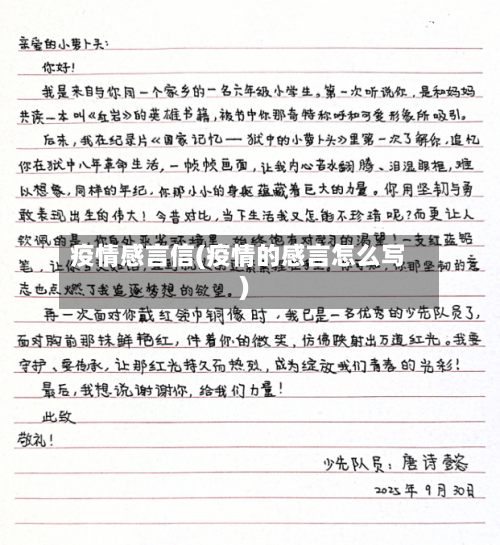 疫情感言信(疫情的感言怎么写)-第2张图片