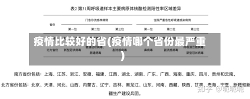 疫情比较好的省(疫情哪个省份最严重)