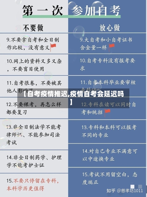 【自考疫情推迟,疫情自考会延迟吗】
