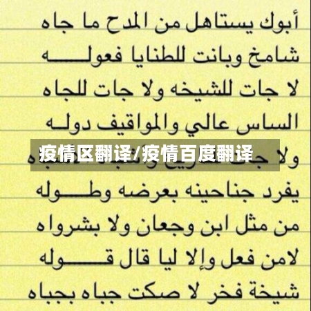 疫情区翻译/疫情百度翻译-第3张图片