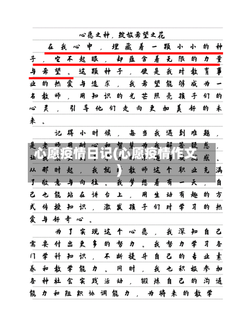 心愿疫情日记(心愿疫情作文)-第2张图片